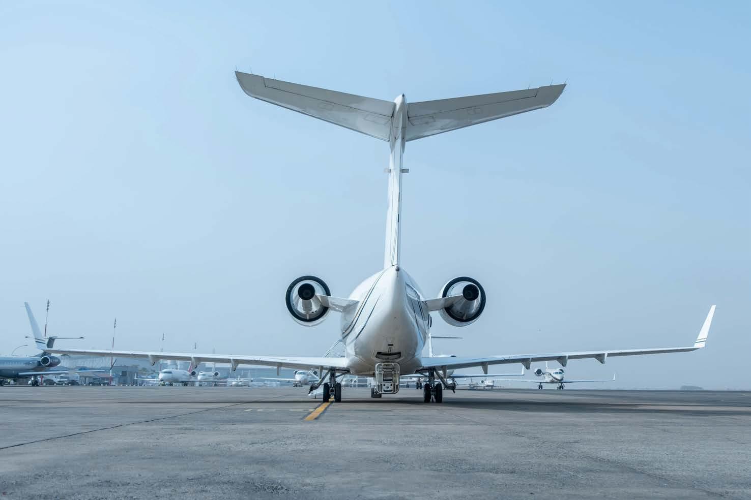 Challenger 601-3A rear view on the ramp