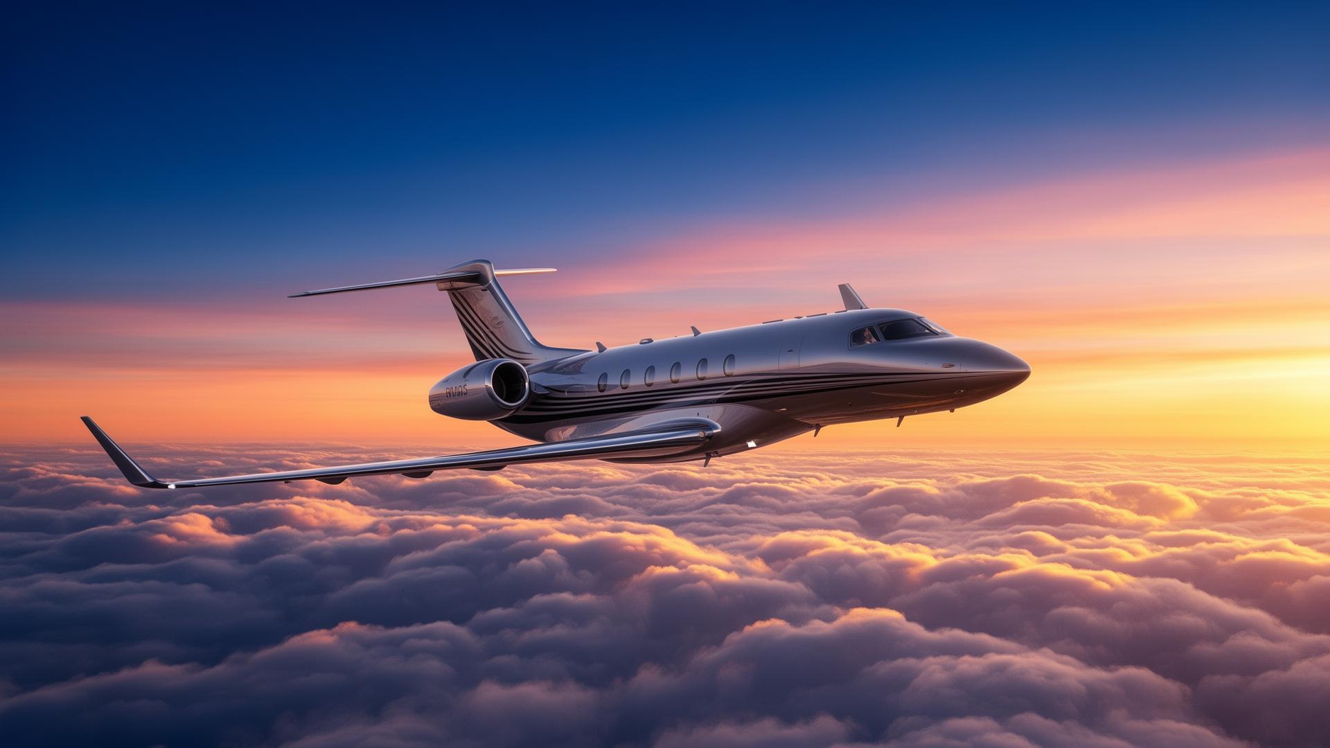 Private jet interior